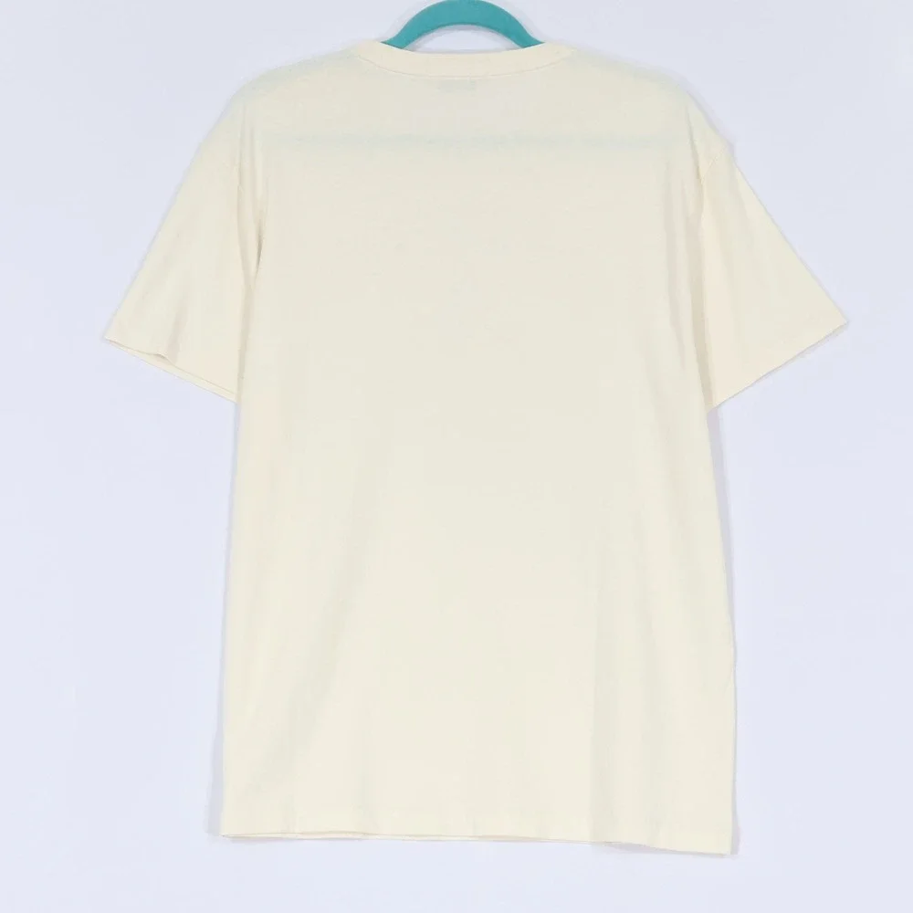 Polo Ralph Lauren Surfing Graphic T-Shirt Mens M Off White Long Beach $55 NWOT